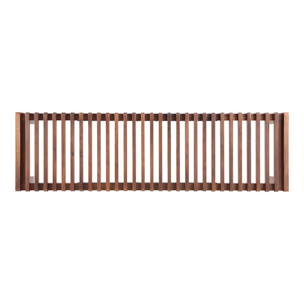 Moe's Rohe Bench in Walnut Brown Solid Wood