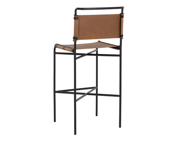 CORRIGAN BARSTOOL - COGNAC LEATHER
