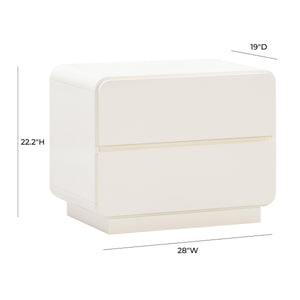 Sagura Cream Nightstand