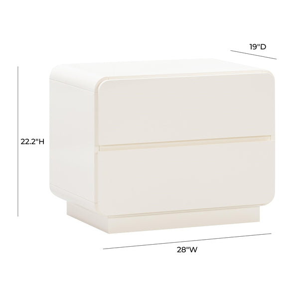 Sagura Cream Nightstand