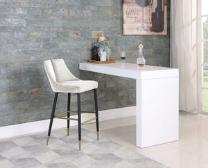 Colin Stool In Cream Velvet