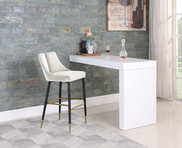Colin Stool In Cream Velvet