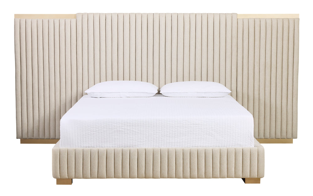 TARRANT BED - KING - MONUMENT OATMEAL