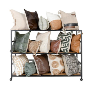 Glendora Rack - Iron & Mango Wood, Black/Natural
