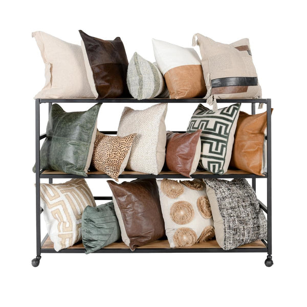 Glendora Rack - Iron & Mango Wood, Black/Natural