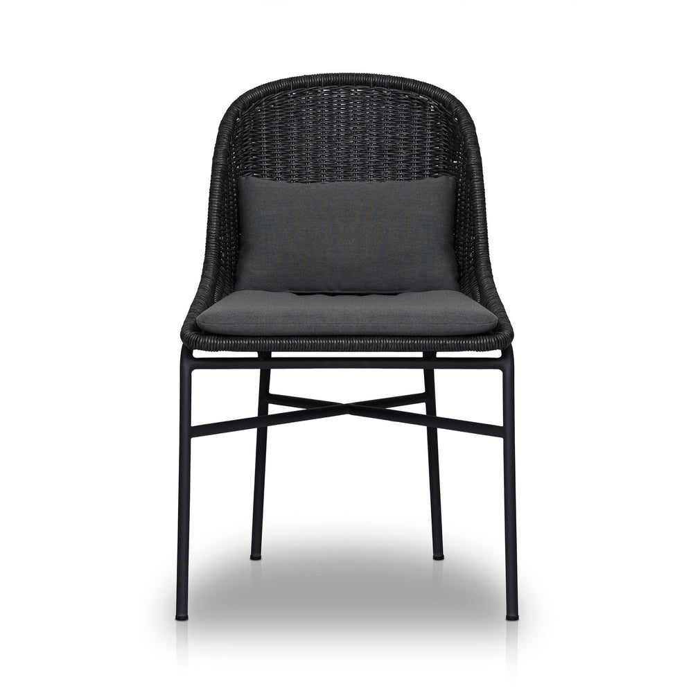 Jericho Outdoor Dining Chair In Vintage Coal And Charcoal Iron And Arashi Graphite