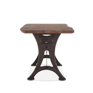 Organic Forge 72-Inch Live Edge Gathering Table with Antique Zinc Base
