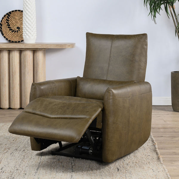 Thaya Leather Power Recliner with Adjustable Legrest
