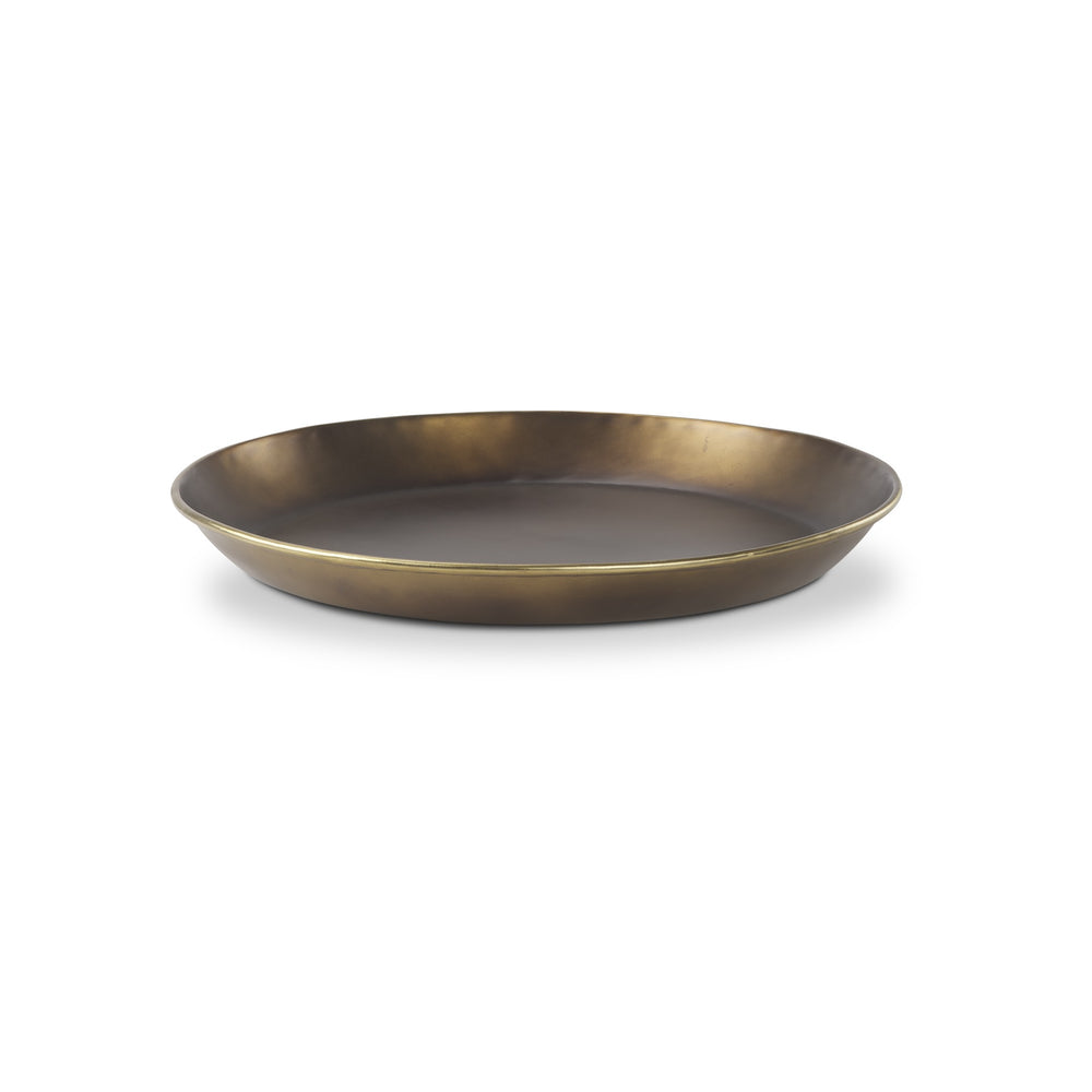 Eagan 20.0L x 20.0W x 1.8H Brass Aluminium Tray Medium