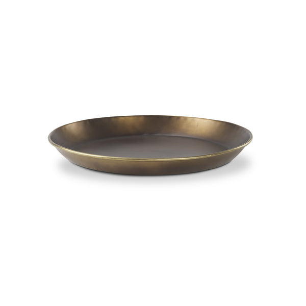 Eagan 20.0L x 20.0W x 1.8H Brass Aluminium Tray Medium