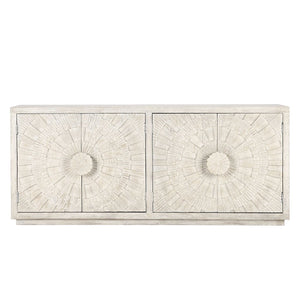 Apollo Solid Mango Wood Cabinet - Coastal White