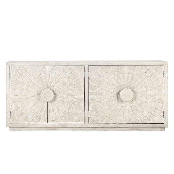Apollo Solid Mango Wood Cabinet - Coastal White