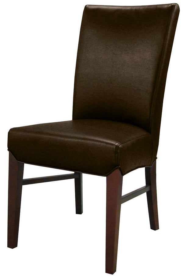Milton Bonded Leather Chair In Coffee Bean