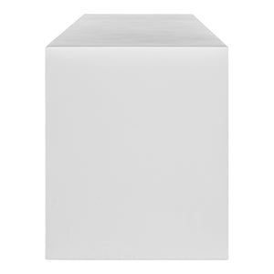 Moe's Lazarus Outdoor Bench in White Concrete