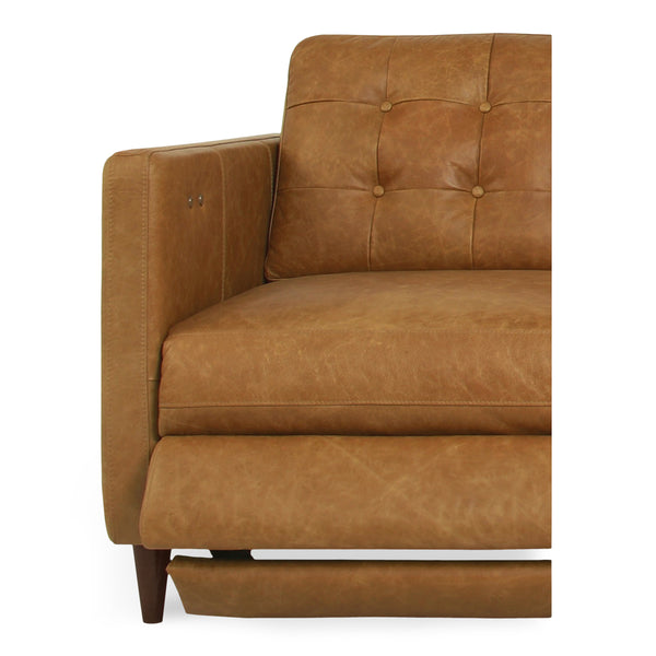 Moe's Bridgers Power Recliner Sofa Tan Leather
