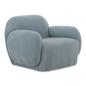 Moe's Hazel Lounge Chair in Light Blue Velvet