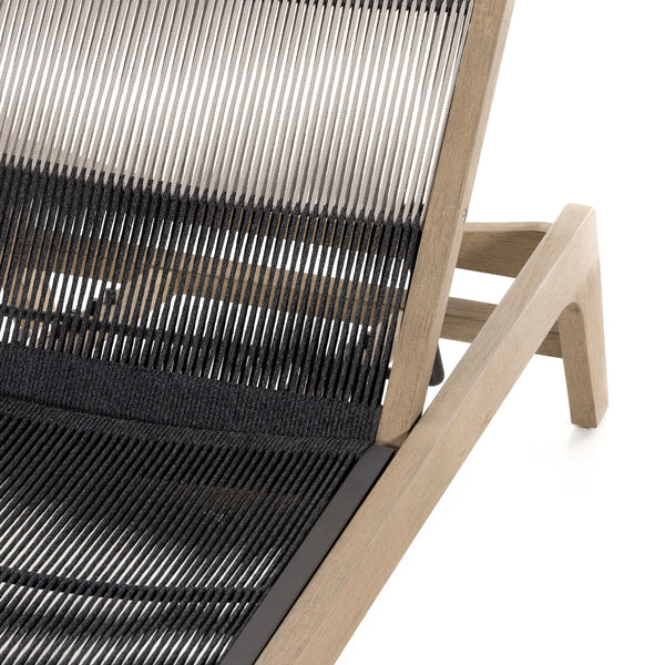 Julian Outdoor Chaise Lounge In Brown