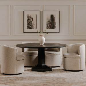 Ethan Dining Table Black Cast Iron