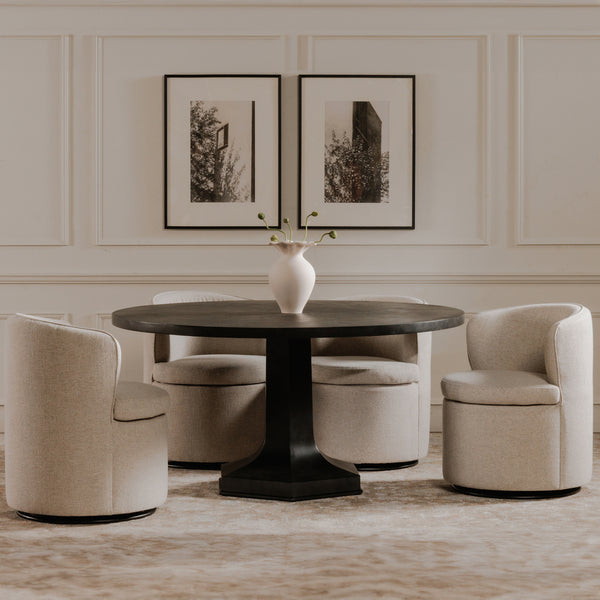 Ethan Dining Table Black Cast Iron