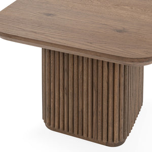 Vander Solid Wood Square End Table - Tawny Brown