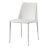 Nora Dining Chair Set in White Vegan Leather