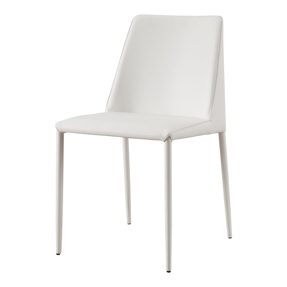 Nora Dining Chair Set in White Vegan Leather