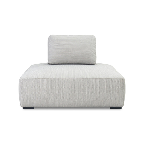 Nico Outdoor Lounge Chair in Light Gray with Aluminum Frame