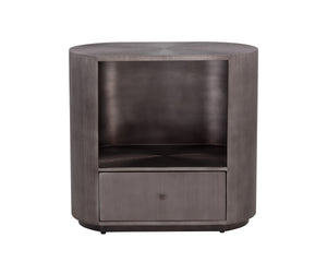 SIENA NIGHTSTAND - OVAL - GUNMETAL