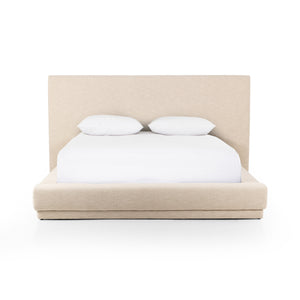 Martina Bed Wide Queen in Bergamo Parchment