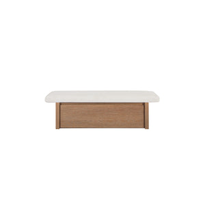 Gemma Storage Bench Oat with Wooden Base