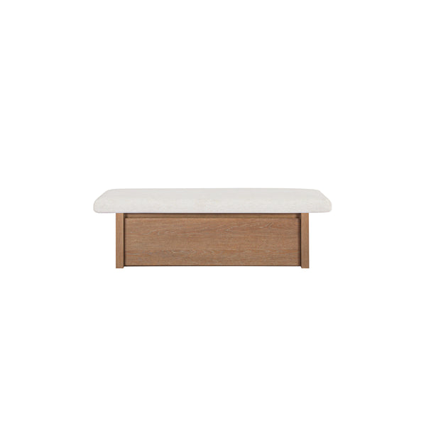 Gemma Storage Bench Oat with Wooden Base