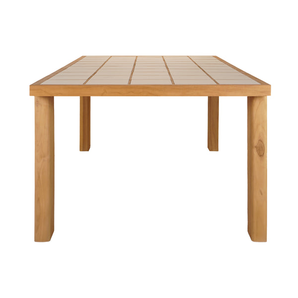Marina Outdoor Dining Table in Natural Finish