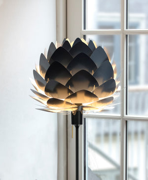 Aluvia Floor Lamp  in Anthracite with Black Base
