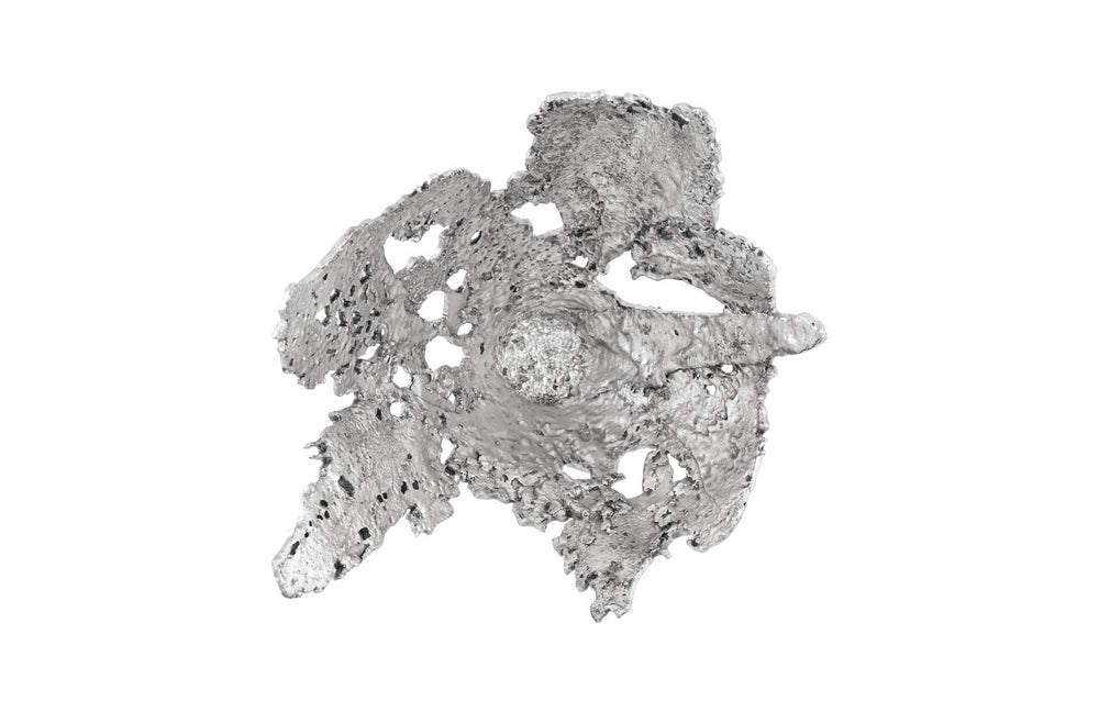 Perforated Splash Bowl Wall Art, Silver Leaf