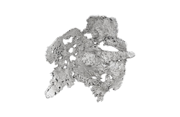 Perforated Splash Bowl Wall Art, Silver Leaf