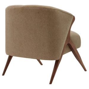 Florence Fabric Accent Chair Brown Legs In Havana Cream