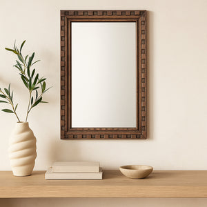 Holland Mirror Large in Brown Mango Wood