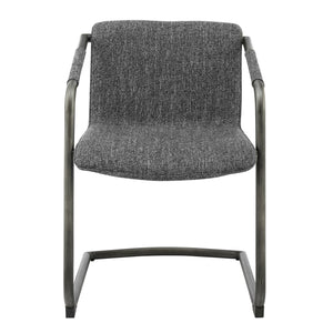 Indy Fabric Dining Side Chair In Blazer Dark Gray (Set of 2)