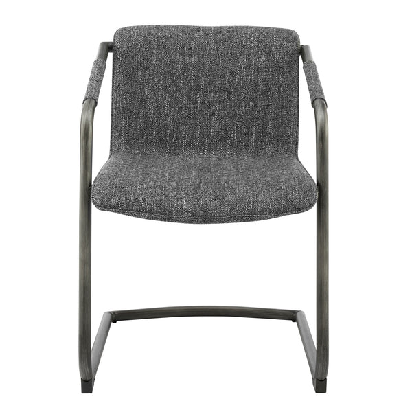Indy Fabric Dining Side Chair In Blazer Dark Gray (Set of 2)
