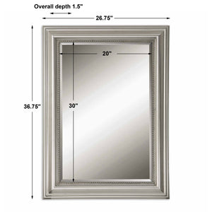 Stuart Silver Beaded Mirror