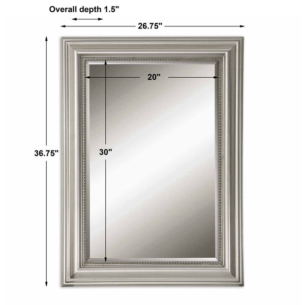 Stuart Silver Beaded Mirror