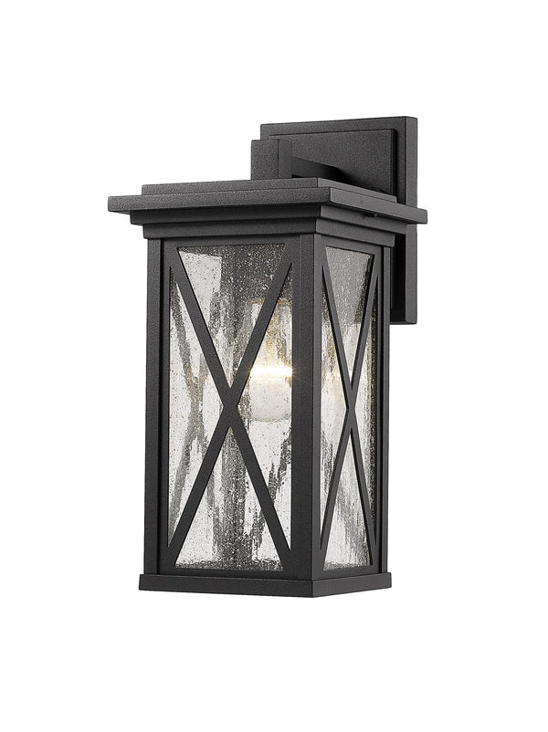 Brookside 1 Light Outdoor Wall Sconce in Black Finish