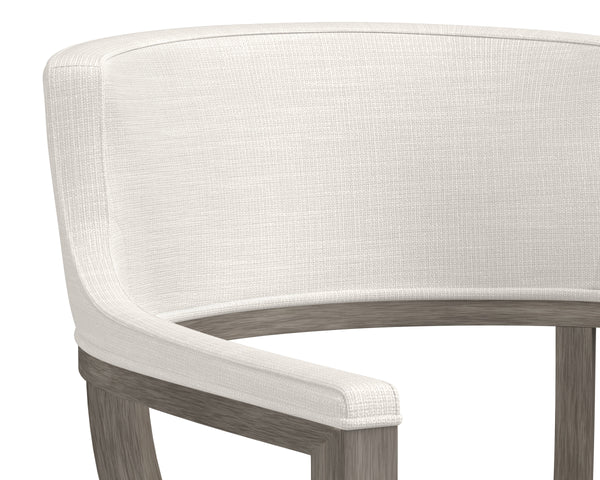 BRYLEA DINING ARMCHAIR - ASH GREY - LINOSO IVORY