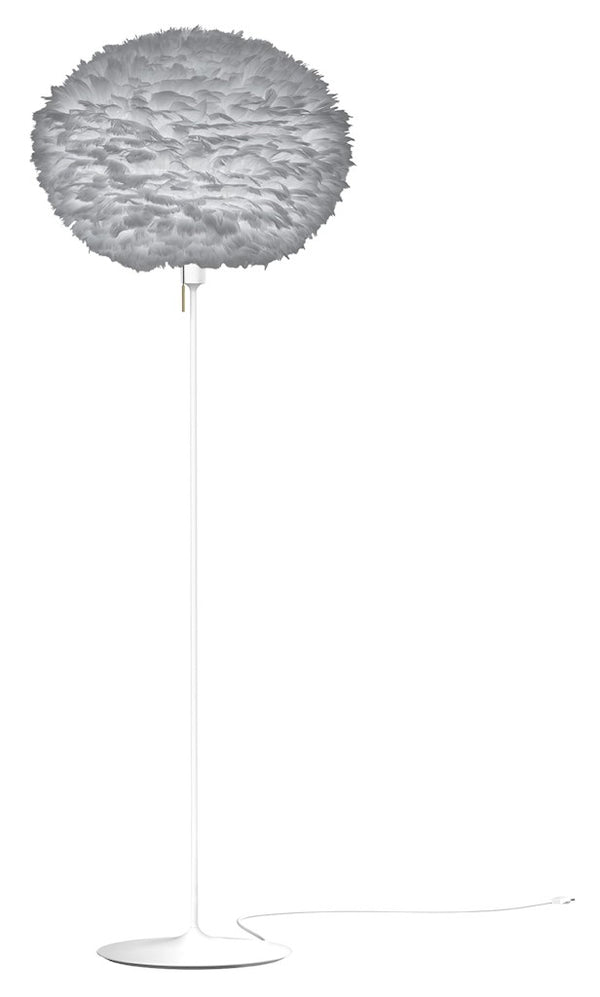 Eos Large Floor Lamp in Grey with White Base