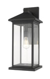 Portland 1 Light Outdoor Wall Sconce in Black Finish