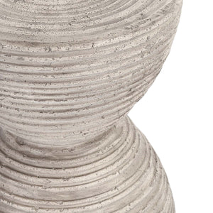 Corey Outdoor Round Accent Table - Light Gray