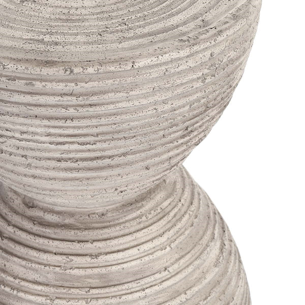 Corey Outdoor Round Accent Table - Light Gray