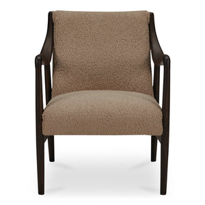 Moe's Yates Accent Chair in Beige Faux Shearling