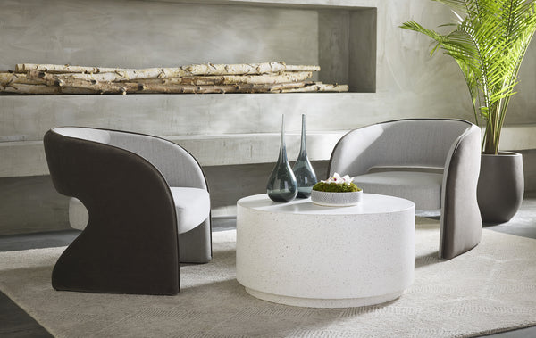 ROSALIA LOUNGE CHAIR - MINA LIGHT GREY / MEG ASH