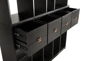 Grobius Bookcase, Hand Rubbed Black
